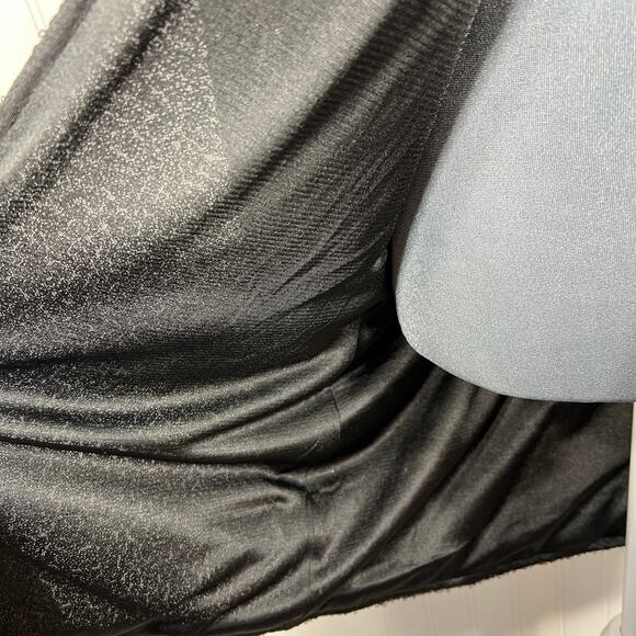 Anna-Kaci Sequin Jacket Cardigan Medium Black Open Front Bling Gala Sparkle NEW! - Picture 14 of 14